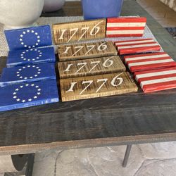 Wood Flag 1776 Flag USA 250 Anniversary 