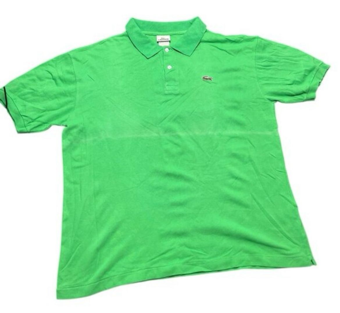 Lacoste Polo Shirt Men's Size 7 Green Crocodile Logo Short Sleeve Golf Pullover