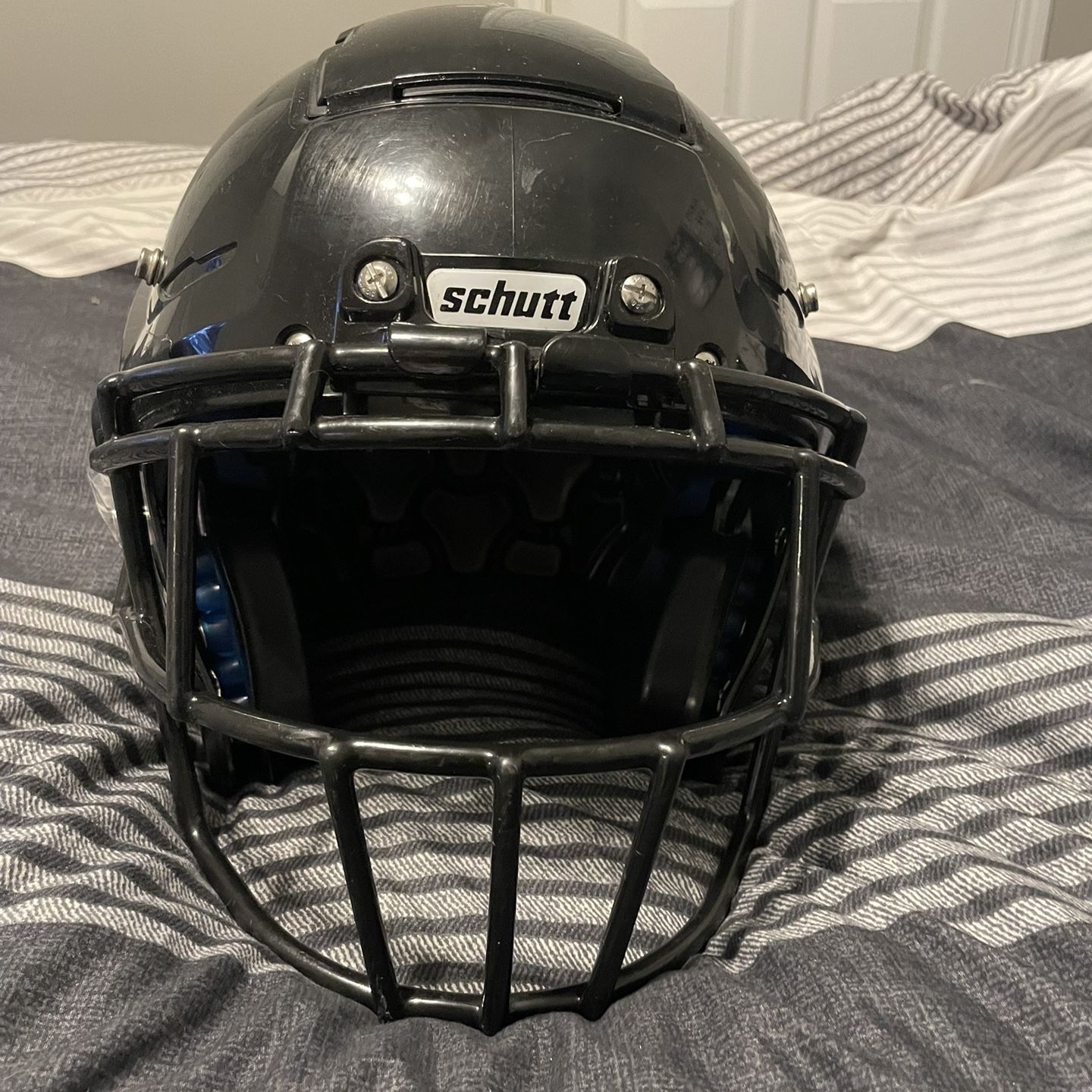alexander football helmet SHAUN ALEXANDER AUTOGRAPHED SEAHAWKS BLUE FULL SIZE RIDDELL HELMET