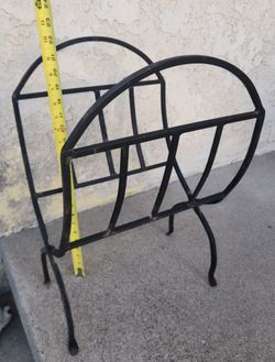 Black Wrought Iron wood holder