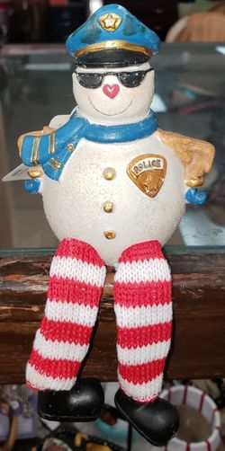 Police Snowman On The Shelf