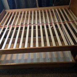 Queen size captain's bed frame