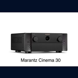 Marantz Cinema 30 11.4-channel home theater receiver with Dolby Atmos®, Bluetooth®, Apple AirPlay® 2, and Amazon Alexa compatibility (Black