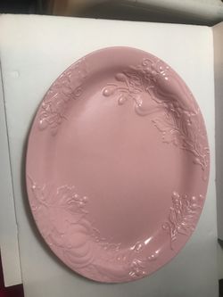 Vintage Pink Serving Dish Huge 20 inches! Perfect for Any tasting event! $85 OBO