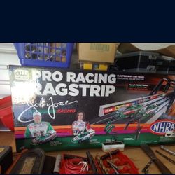 NHRA John Force Pro Racing Drag strip Electric Slot Car 13ft+ 6 Funny Cars RARE! Ashley Forest Car