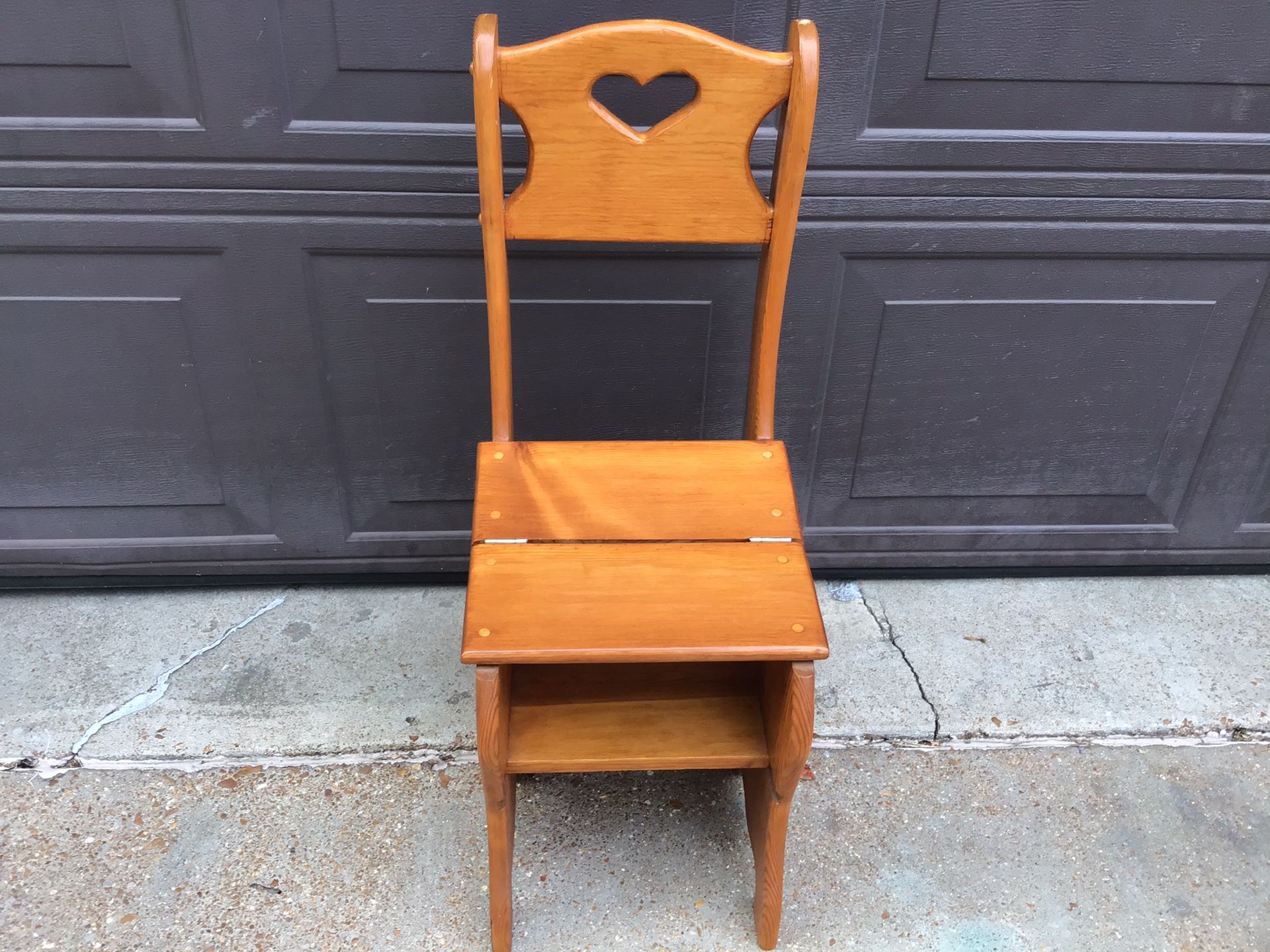 Wood chair or step stool folds into ether like new