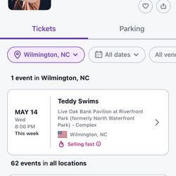 Pit Tix to Teddy Swims in Wilmington!