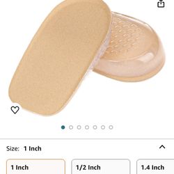 KALIONE Heel Lifts, Gel Height Increasing Insoles, Soft Shoe Lifts for Uneven Legs, Shoe Lifts for Women Men, 1 Inch Heel Lifts for Leg Length Discrep