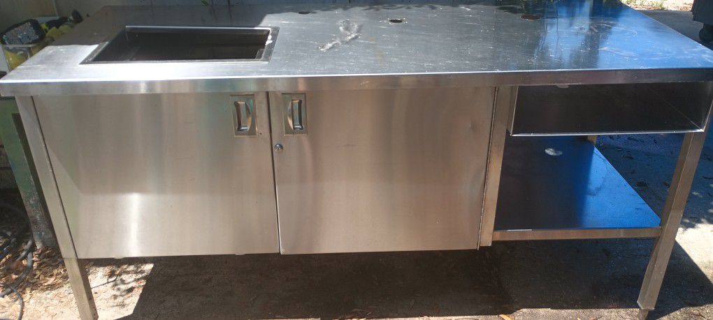 Stainless Steel Enclosed Base Work Table