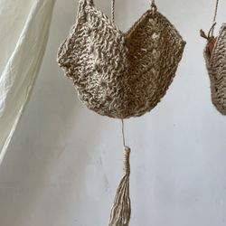 2 Jute Plant Pot Hangers