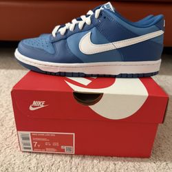 nike dunk low dark marina blue gs size 7 new