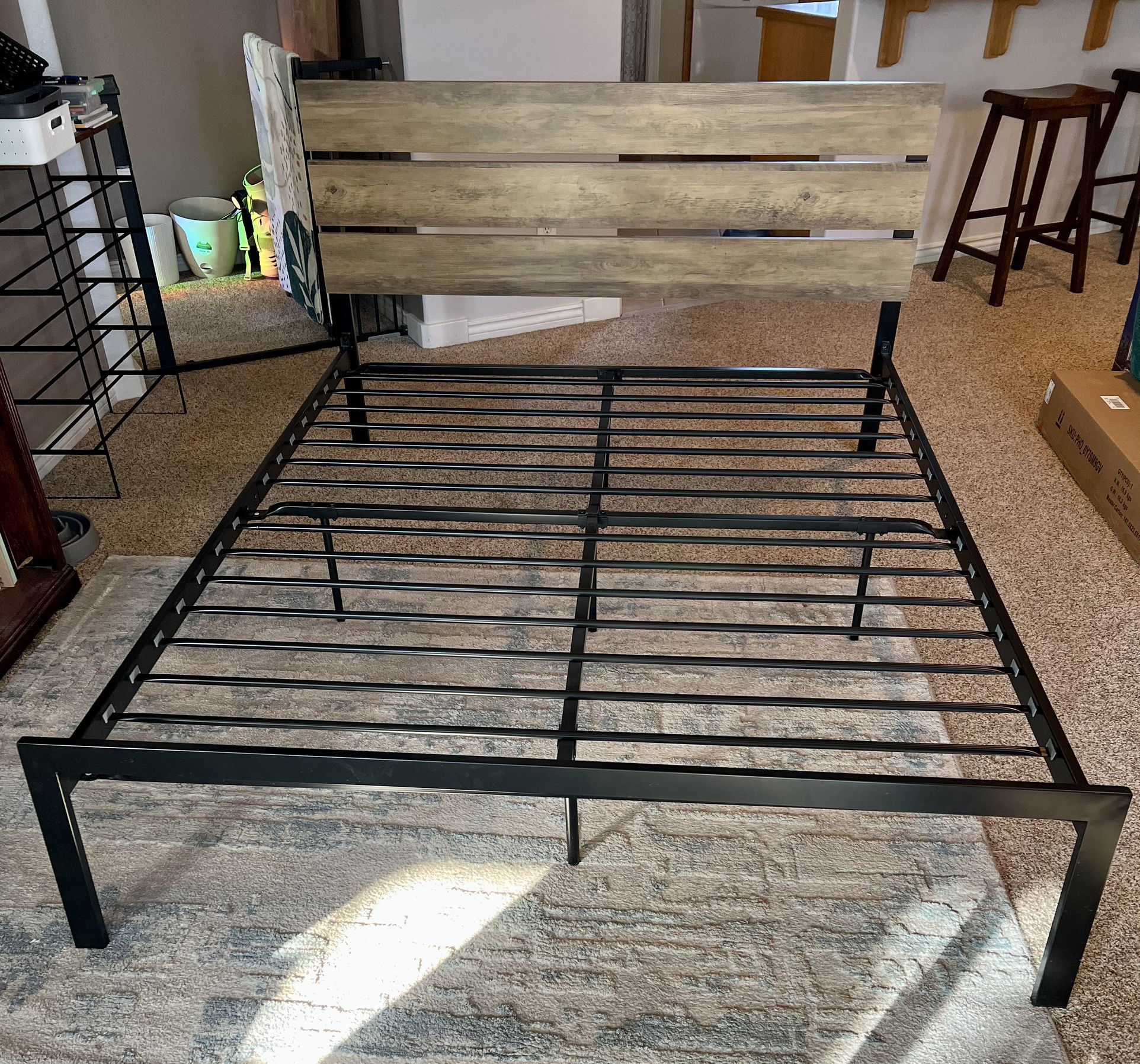 Queen Size Rustic Bed Frame 