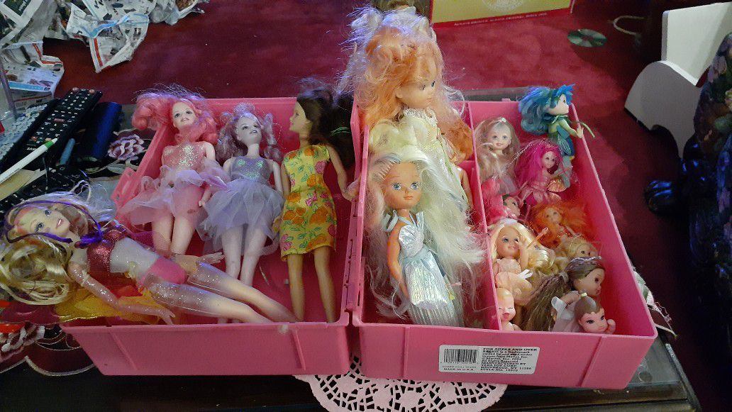Barbie and Bratz dolls