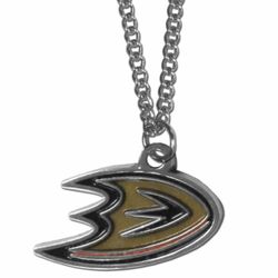 Anaheim Ducks Chain Necklace & Chrome Pendant