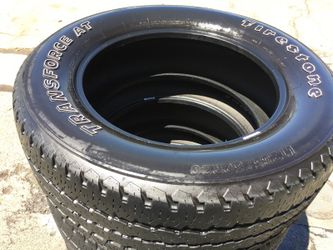 20" used tires LT285/60R20 10 ply Firestone Transforce A/T