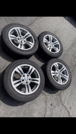4 — 235/55r17 5x120 5x4.72 Stock BMW X3 X5 X1 Wheels Rims Tires!!!!!!!!!!!