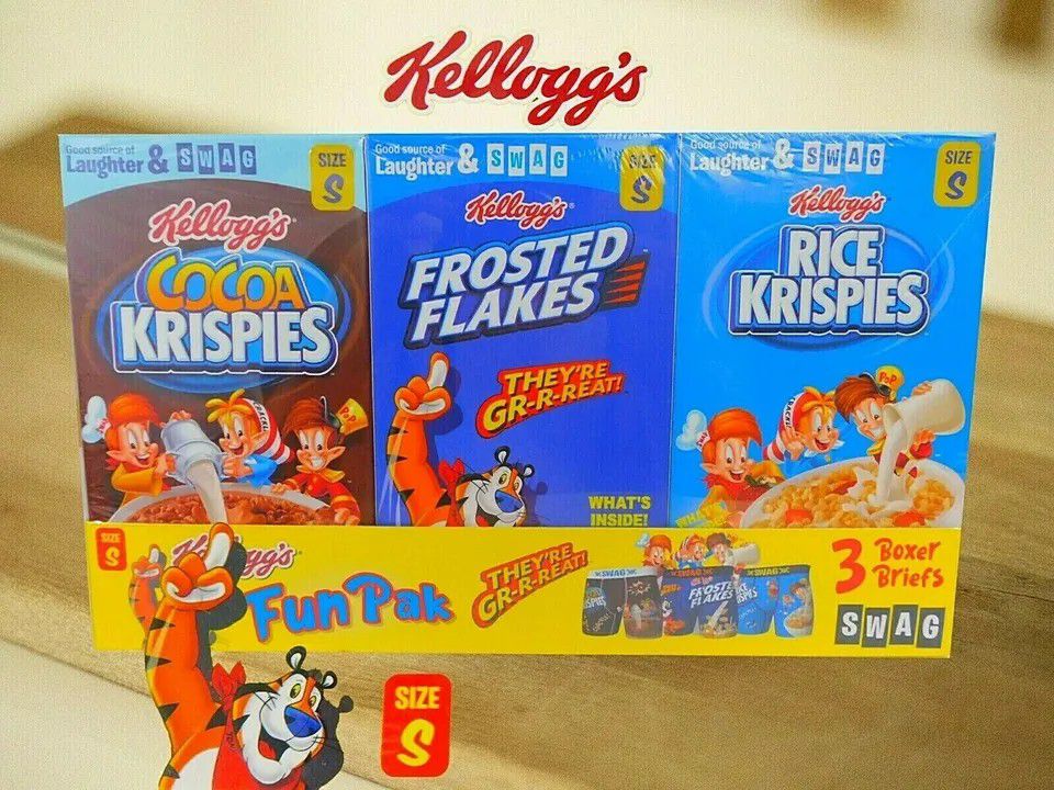 Swag Kellogg's Fun Pak 3 Boxer Briefs Frosted Flakes,Cocoa Rice Krispies S  for Sale in Long Beach, CA - OfferUp