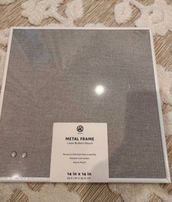 New -U Brands Farmhouse Linen Bulletin Board, 14" x 14"