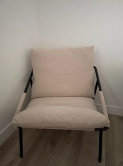 Modern Beige Accent Lounge Chair | Excellent Condition