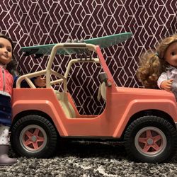 American Heritage Dolls and Jeep 