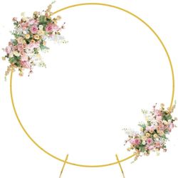 WEDDING ARCH GOLD ROUND 6 ft