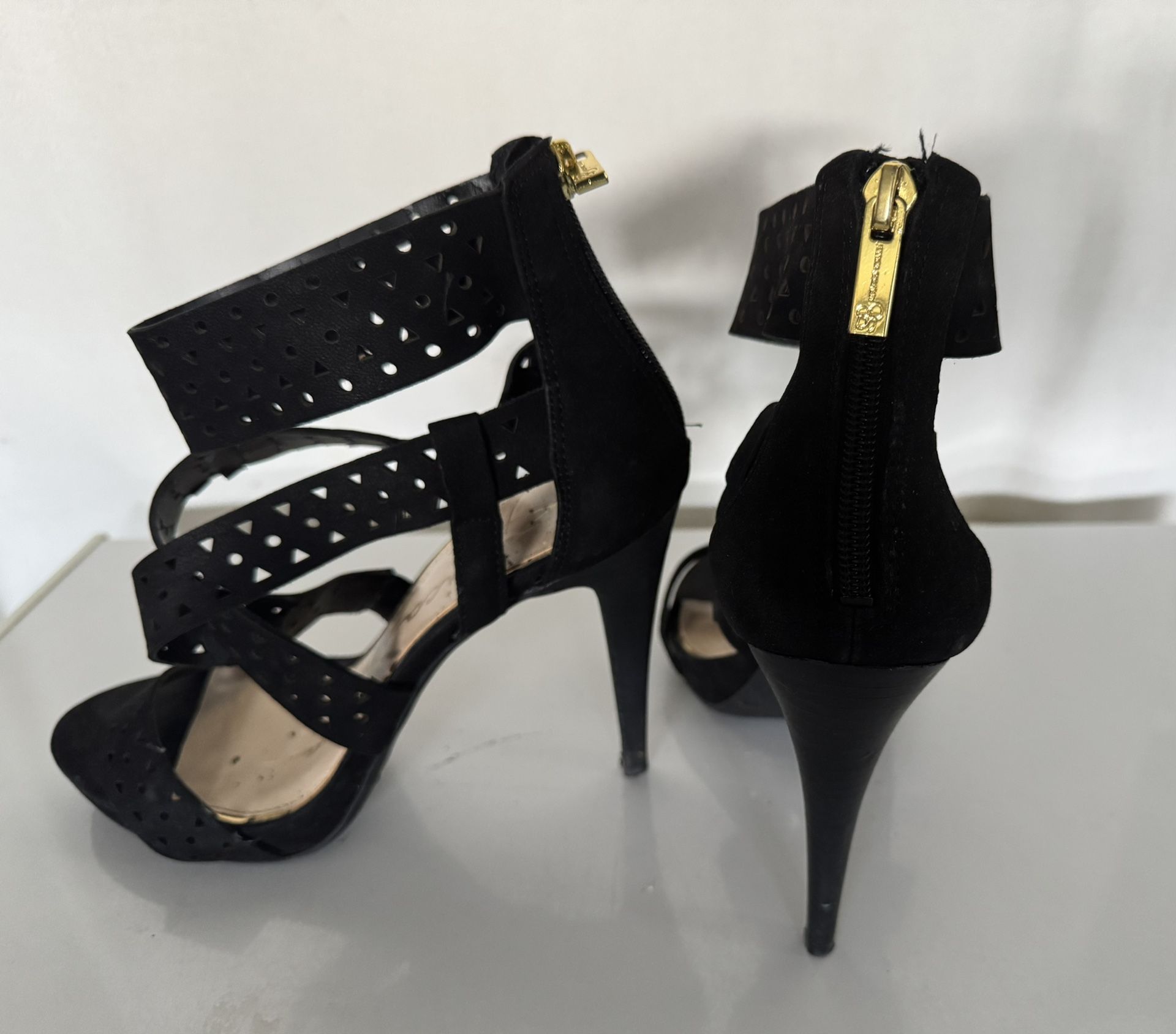 Jessica Simpson Women Leather Upper Heels Shoes Size 8.5 M