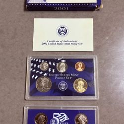 2001 United States Mint 50 State Quarters Proof Set 