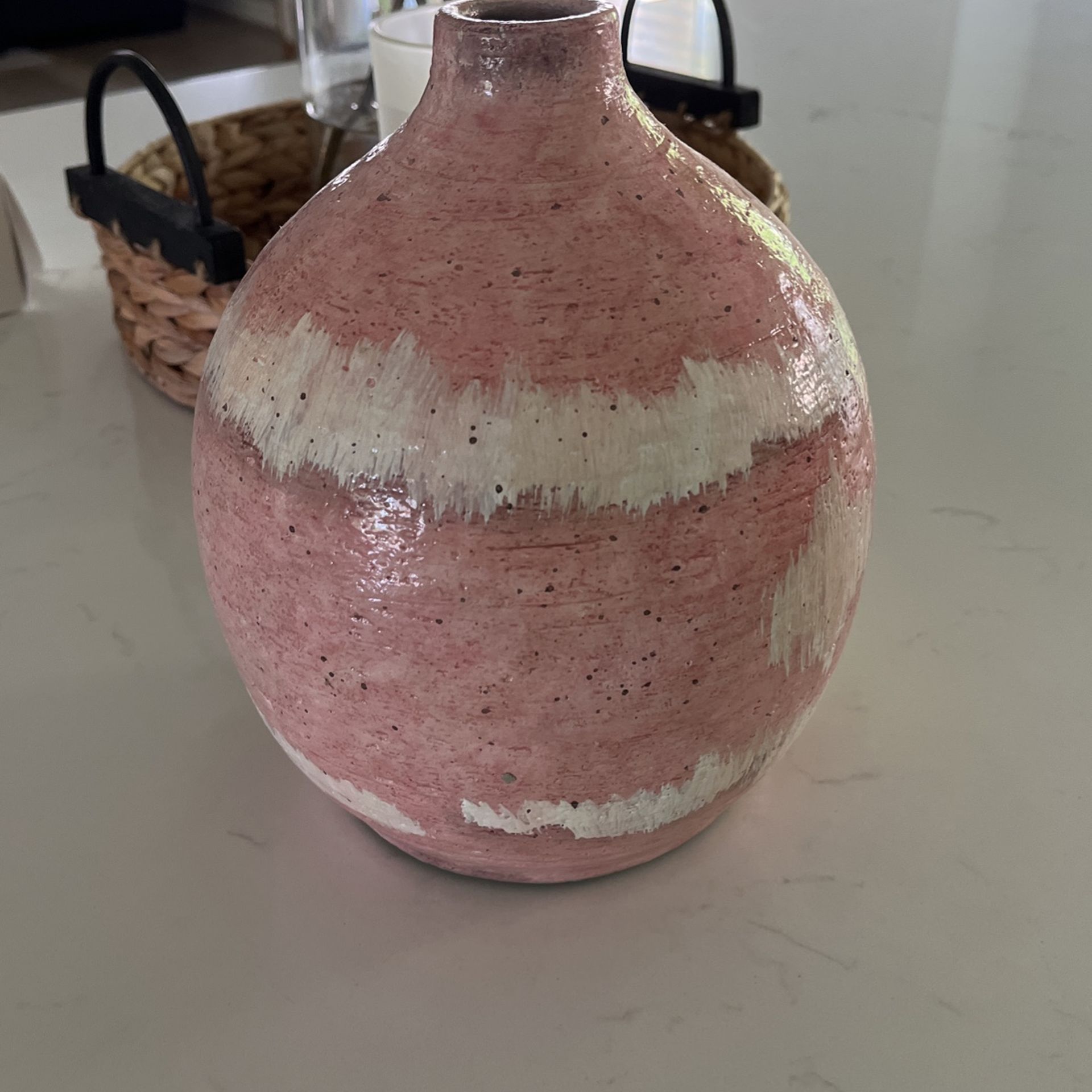 Decorative vase Pink And Cream