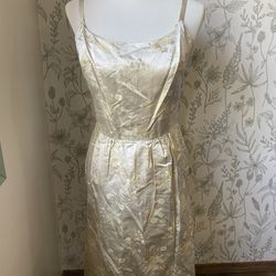 Vintage Cream Gold Dress 