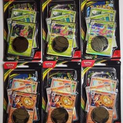 Lot Of 6 Pokemon Perfect Order Checklane Blister Promo Pack Meganium + Cinderace