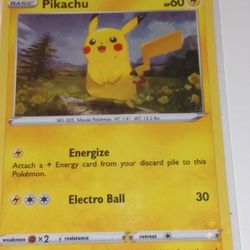 Pokemon 2022 Mc Donald's Card Pikachu