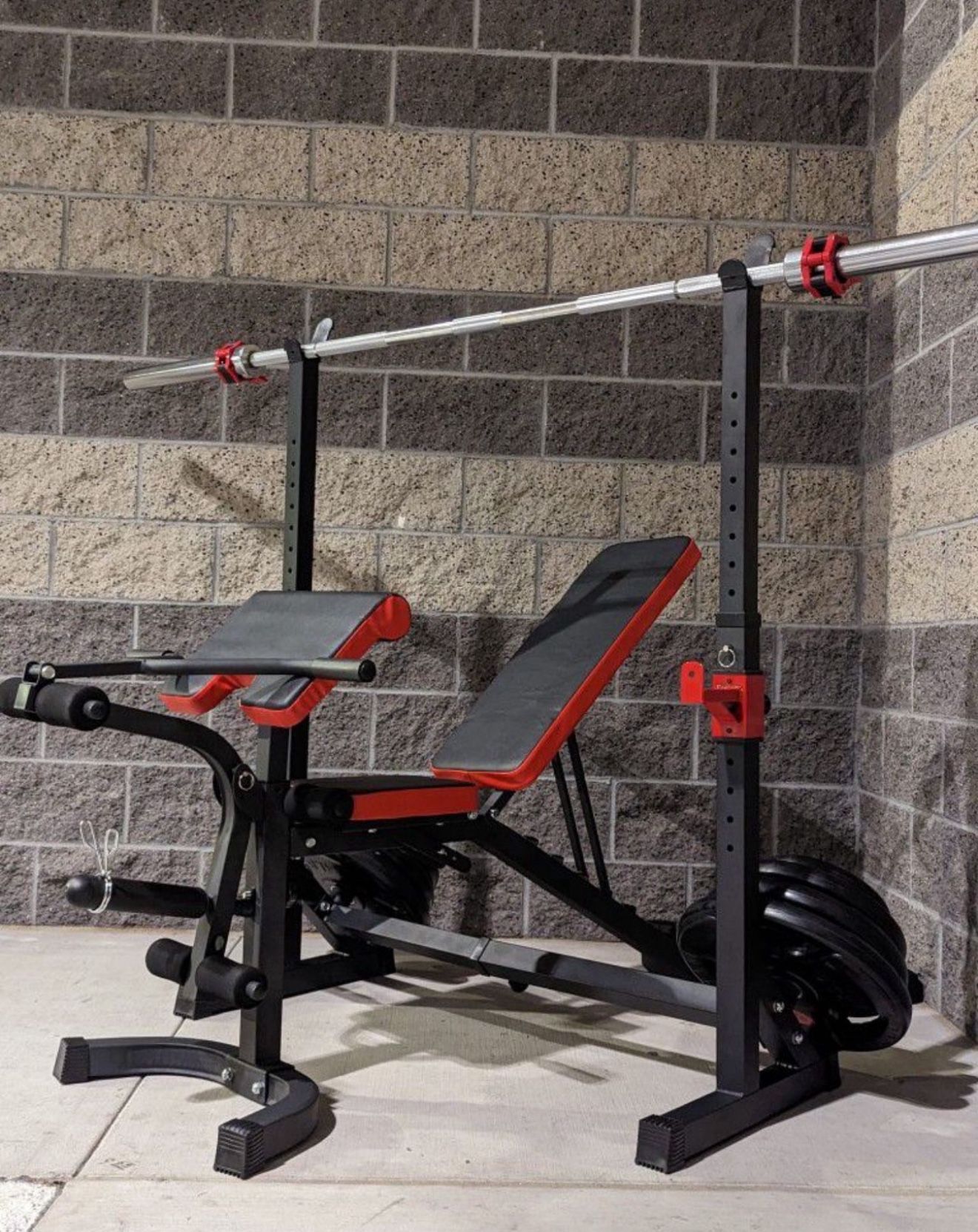 NEW squat Rack , Adjustable Bench , Weights , Olympic Bar Barbell