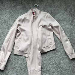 Stylish Beige Guess Tracksuit Set (Jacket + Pants) – Like New