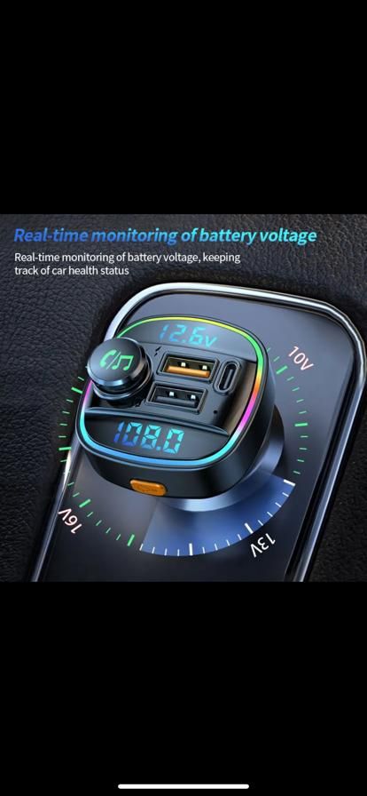 Bluetooth 5.0 FM Transmitter Handsfree Car Radio Modulator MP3 Player With 22.5W USB Super Quick Charge Adapter for Car