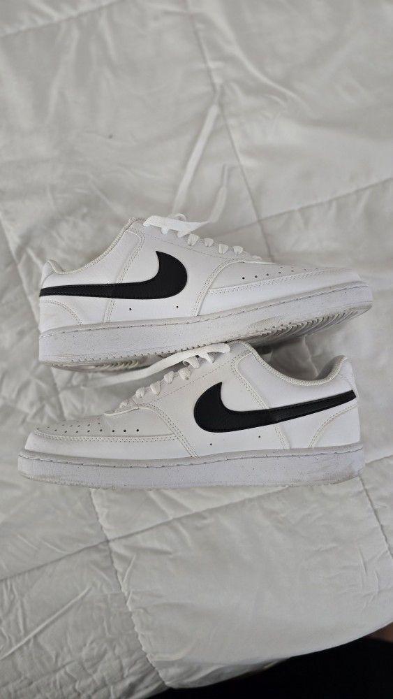Nike Court Vision Low Sneaker, White & Black
