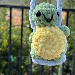 Turtle 🐢 On Swing Handmade 🧶 Crochet 🧶 Plushie 