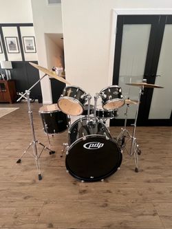 PDP 5-Piece Drum Set w/ Cymbals, Hardware & Drumsticks