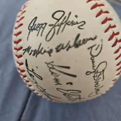 Signed Mets 1987 baseball