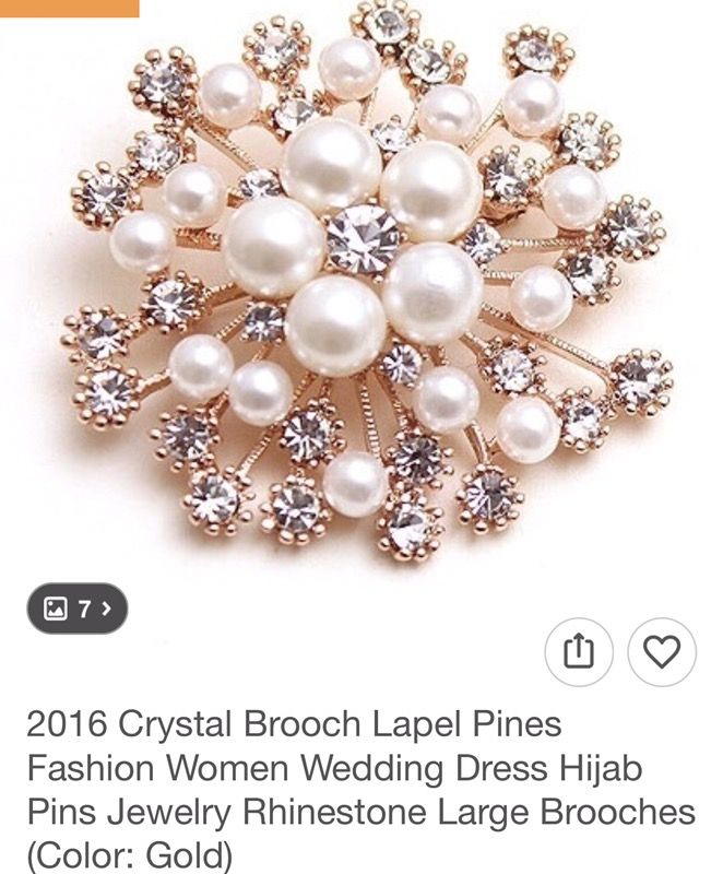 New Crystal Brooch Lapel Pines Fashion Women Wedding Dress Hijab Pins  Jewelry Rhinestone Large Brooches
