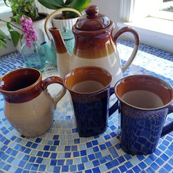Antique ceramic tea set.