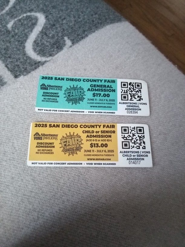 Del Mar Fair Tickets