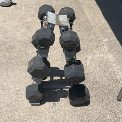 Dumbbell Weights And Rack