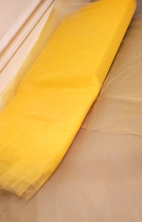 Yellow Tulle Fabric 10 Yards Long, 45" Wide