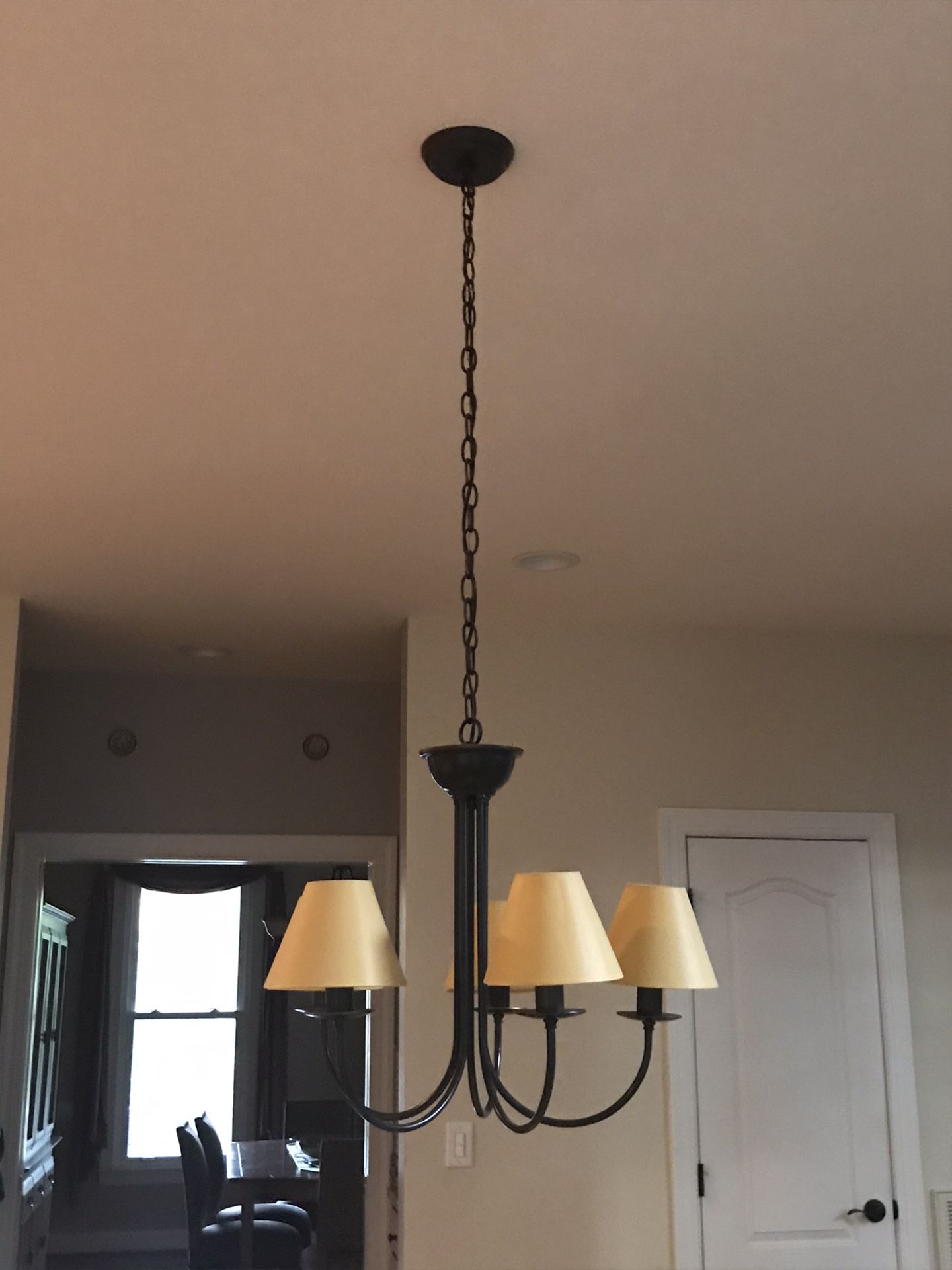 Chandelier ceiling light fixture for kitchen, bedroom, general area with interchable Light Shades