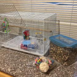 Bird Cage, Food and Accessories 
