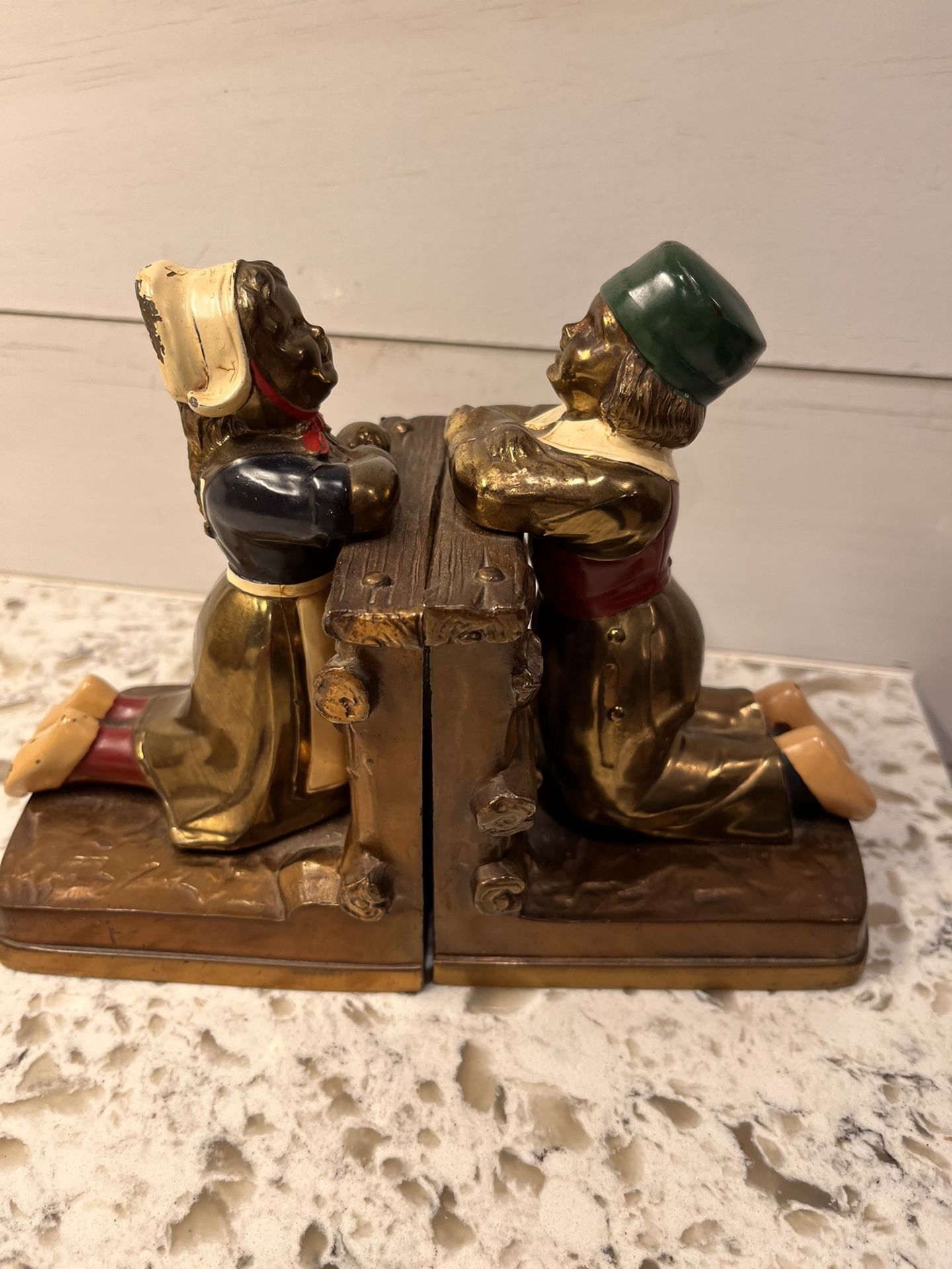 Antique Bronze Bookends 
