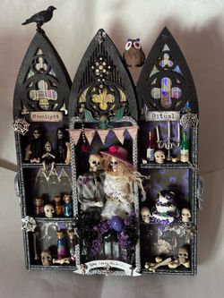 Gothic wedding shadow box