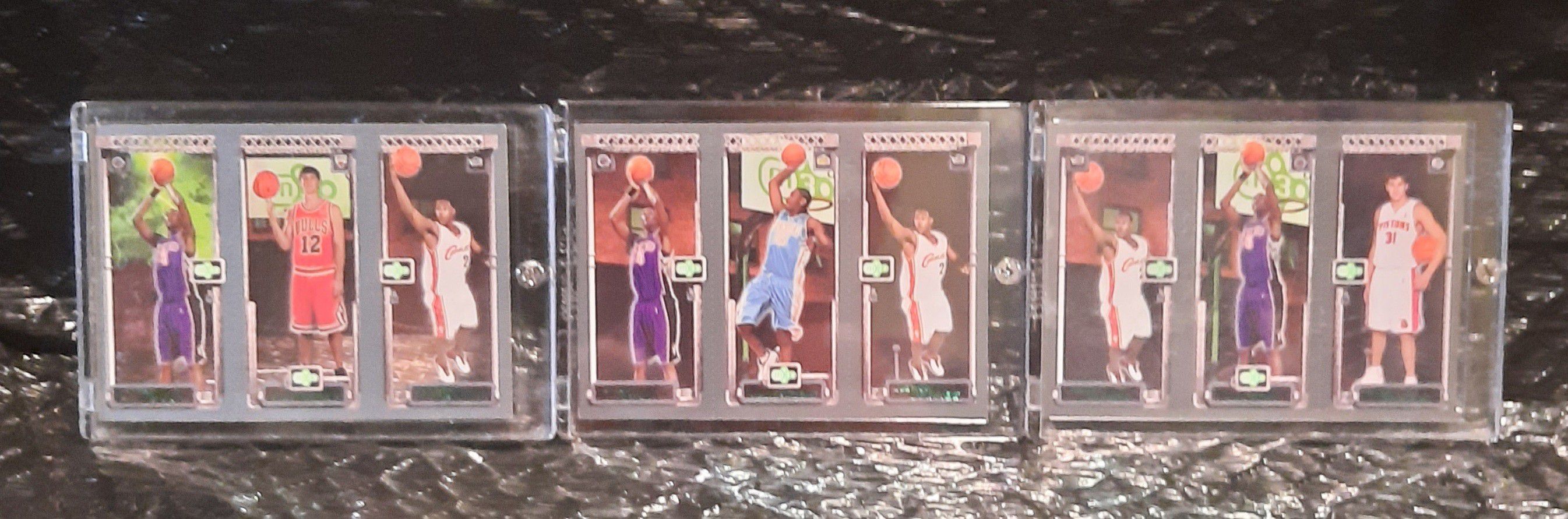 3 different LeBron James 2003-04 Topps Matrix Rookie Cards w/ Chris Bosh & Carmelo Anthony - Feel free to make an offer!