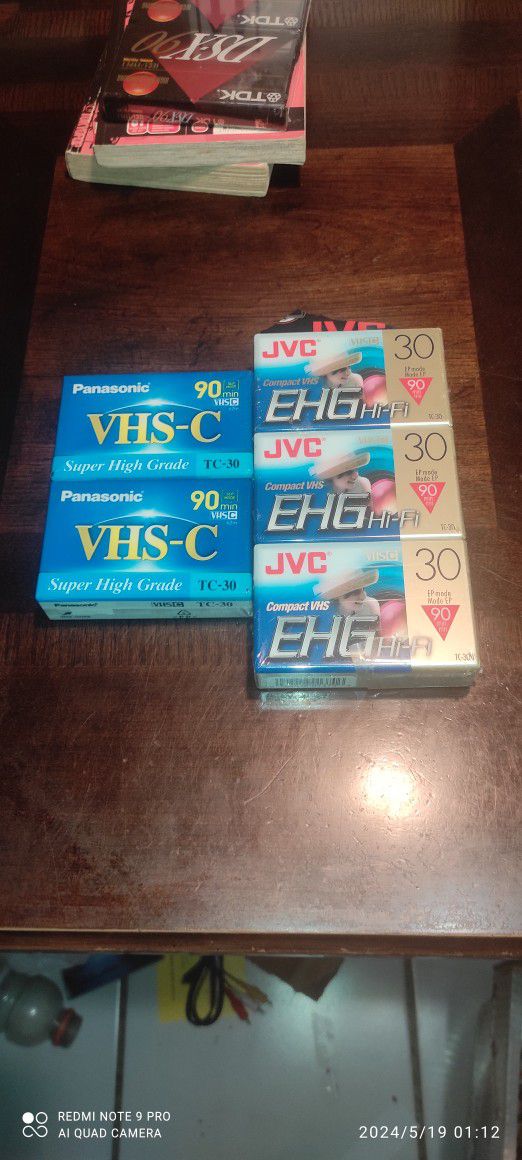 Lot Of 5 NEW SEALED VHS C TAPES VHS-C