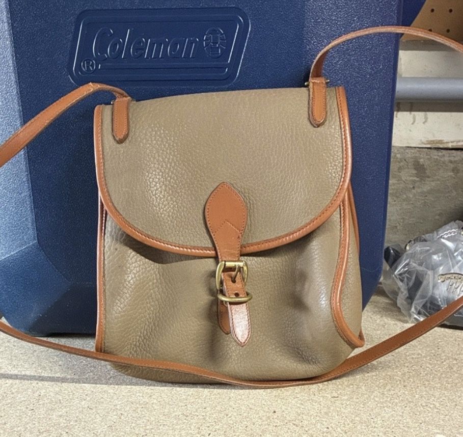 Dooney & Bourke Tan And Brown Crossbody Bag